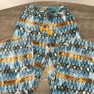 MEES Women’s High Waist Wide Leg Boho Pants Size 6